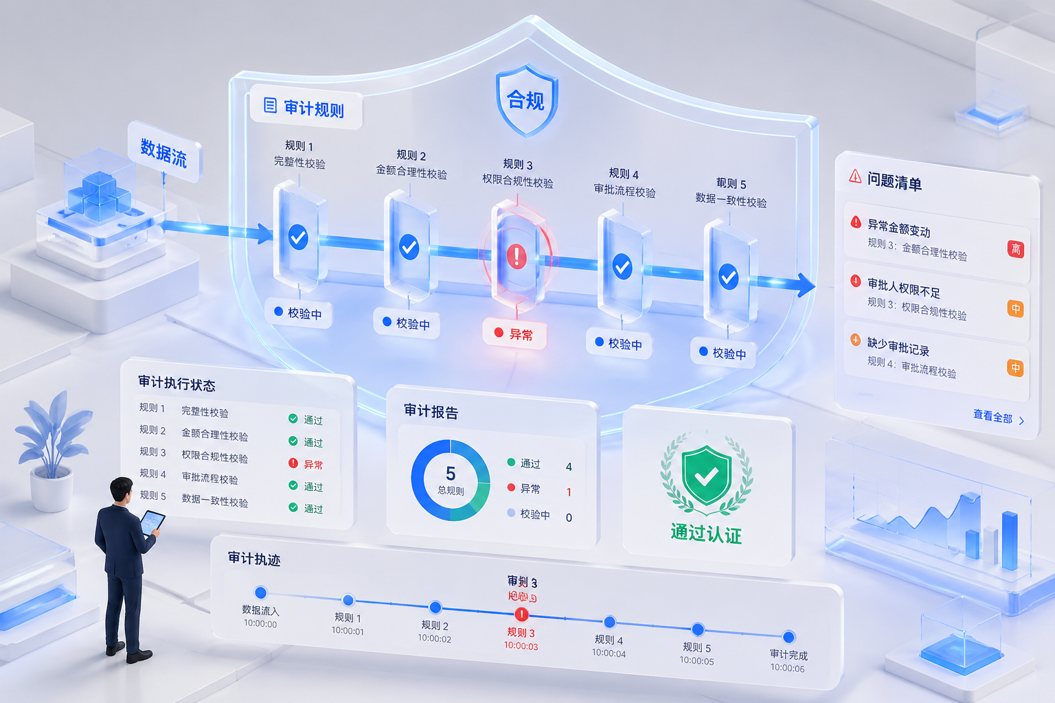财务报表审计与异常检测概念图