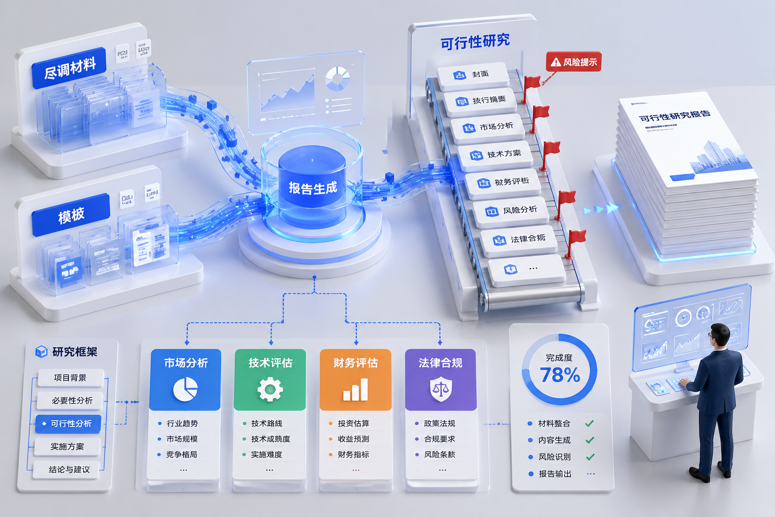 可行性研究报告生成概念图