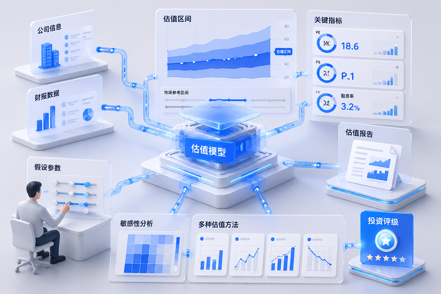 证券估值报告生成概念图